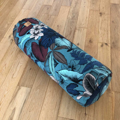 Bolster imprim� v�g�tal bleu