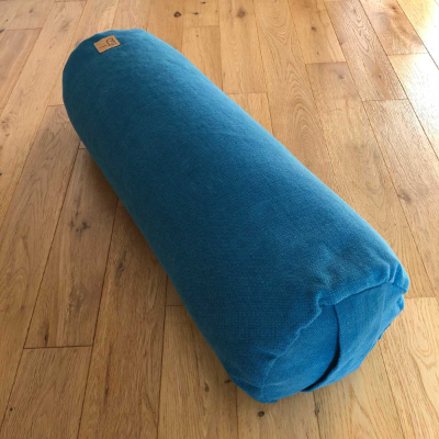 Bolster uni bleu turquoise